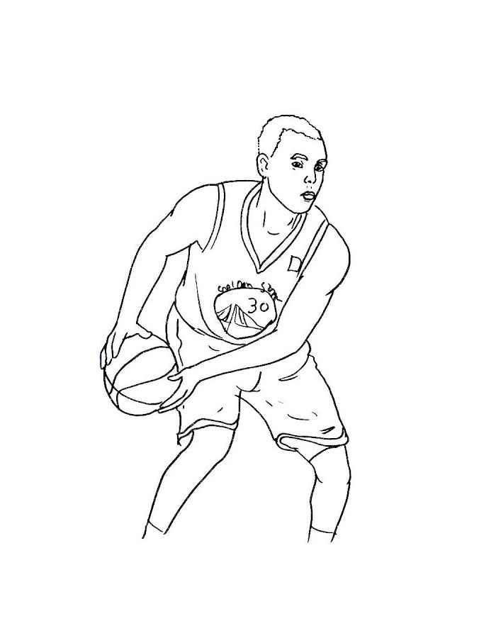 Stephen Curry Printable Pdf Coloring Page