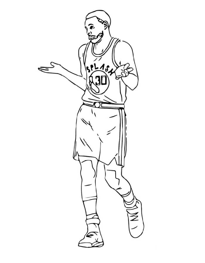 Stephen Curry Simple Outline
