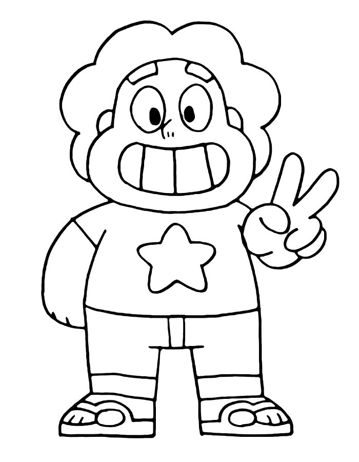 Steven Universe Outline Coloring Page