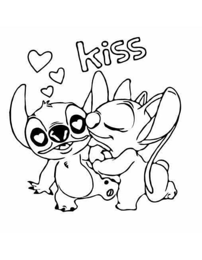 Stitch coloring page