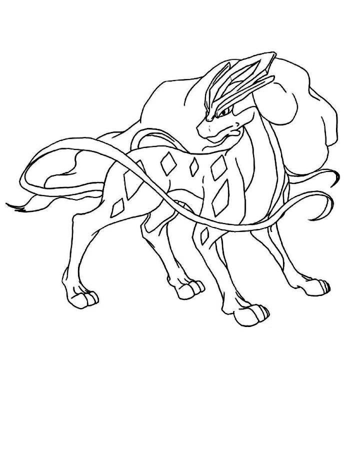 Suicune Coloring Page