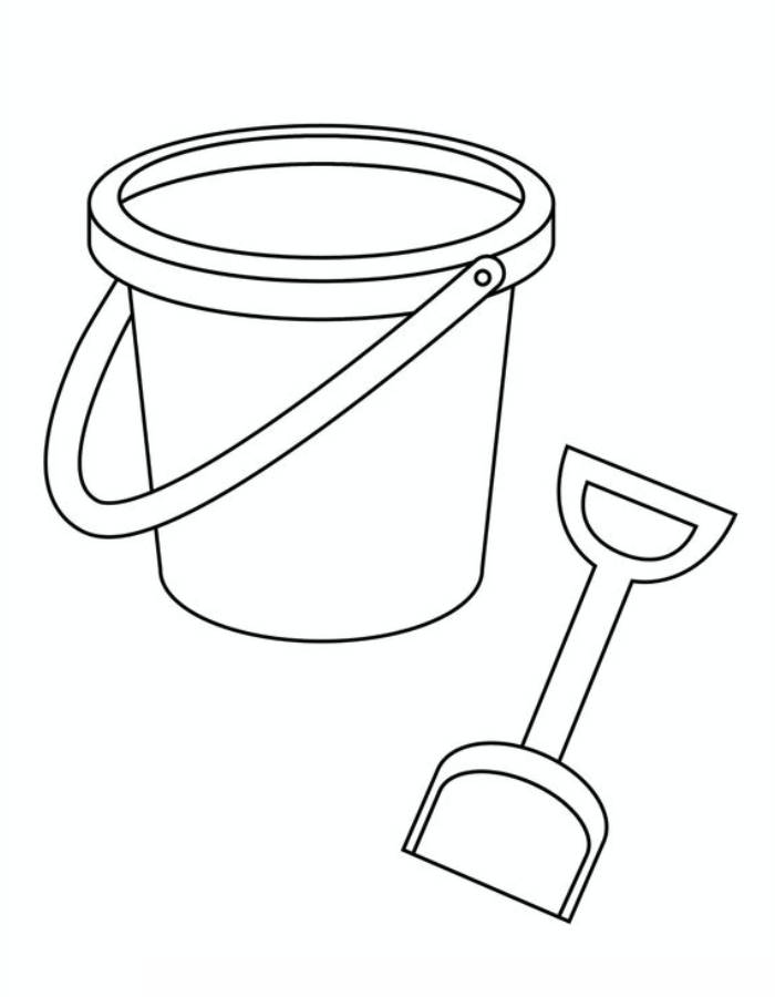 Summer Beach Toy Coloring Page