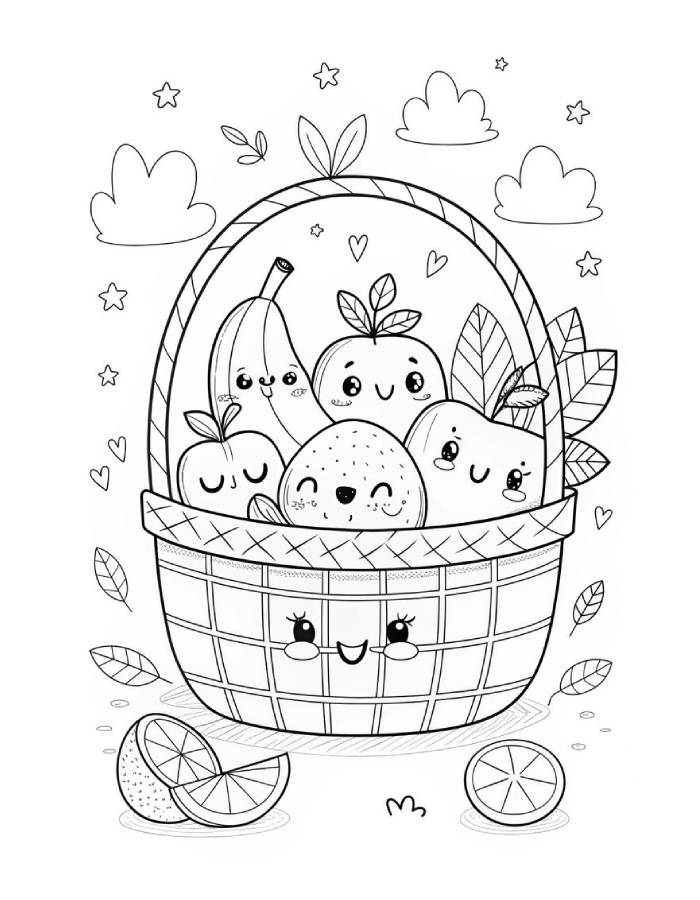 Super Cute Kawaii Fruits Basket