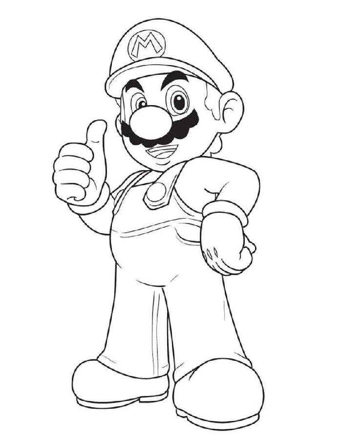 Super Mario Printable For Kids
