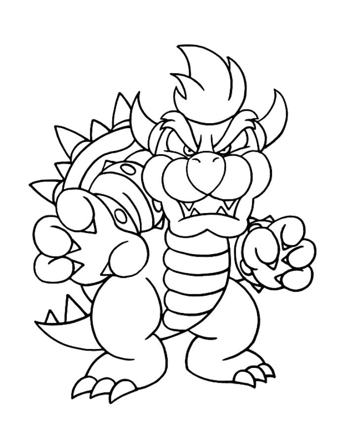 Super Smash Bros Bowser Coloring Page