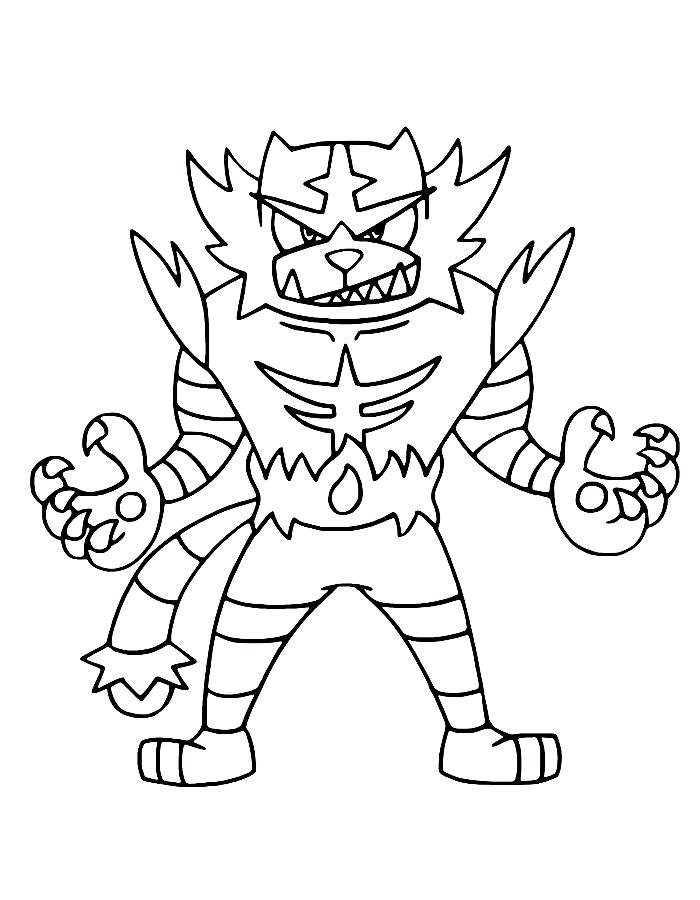 Super Smash Bros Incineroar Coloring Page