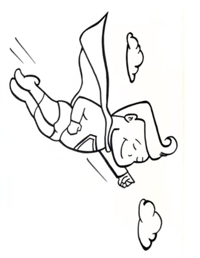 Superman For Kids And Beginners Coloring Page