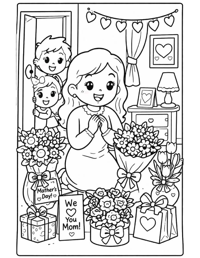 Mother's Day coloring page