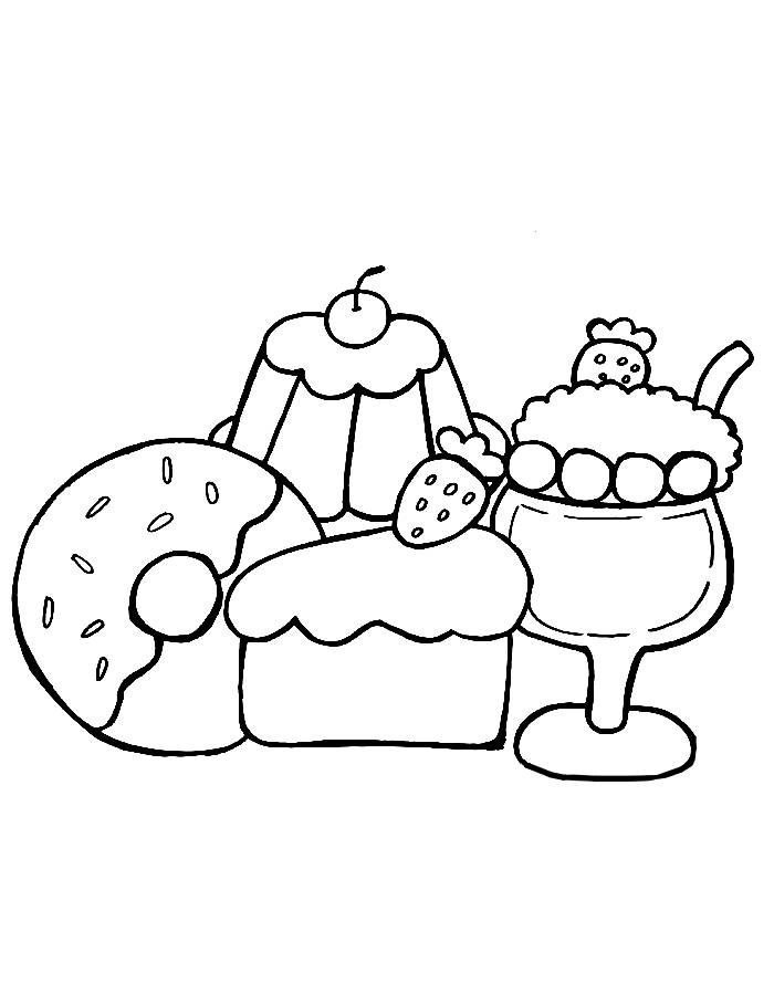 Sweets coloring page