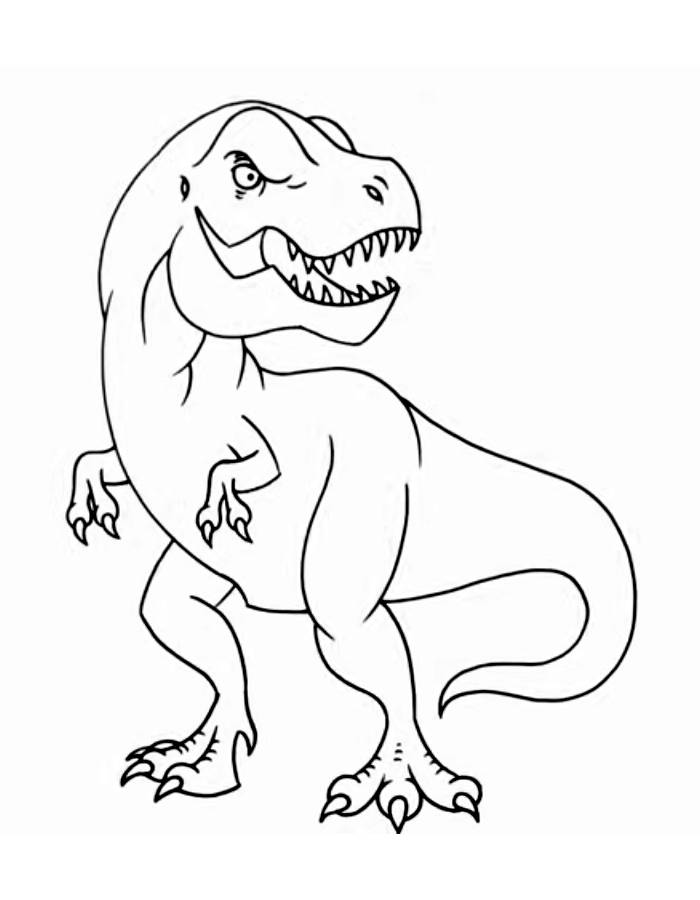 T Rex Jurassic World Lin Art Coloring Page