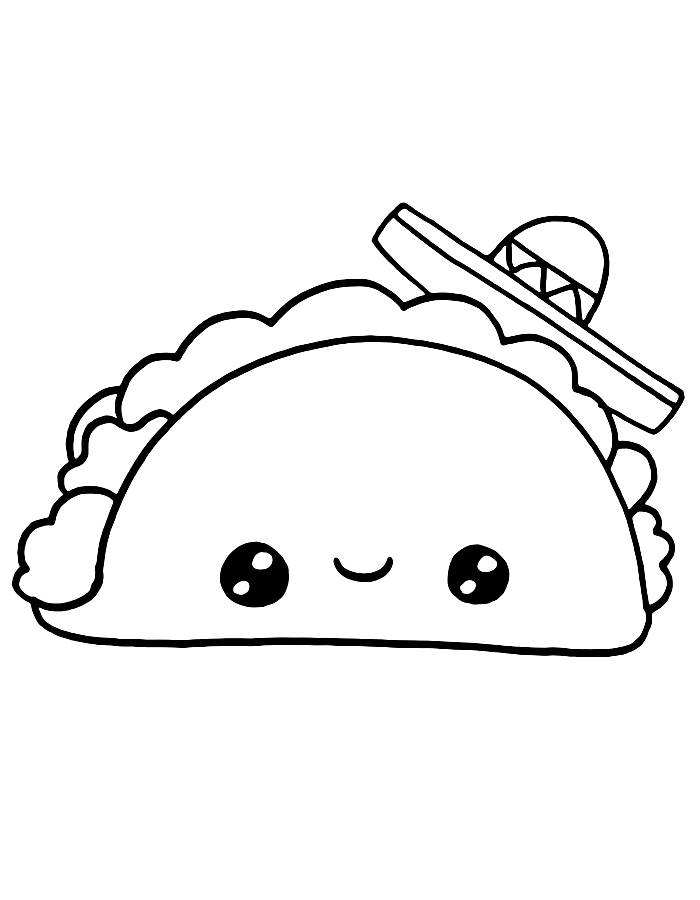 Taco Coloring Pages (Free Printables PDF)