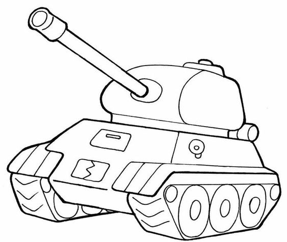 Tank Drawing For Kids Coloring Page