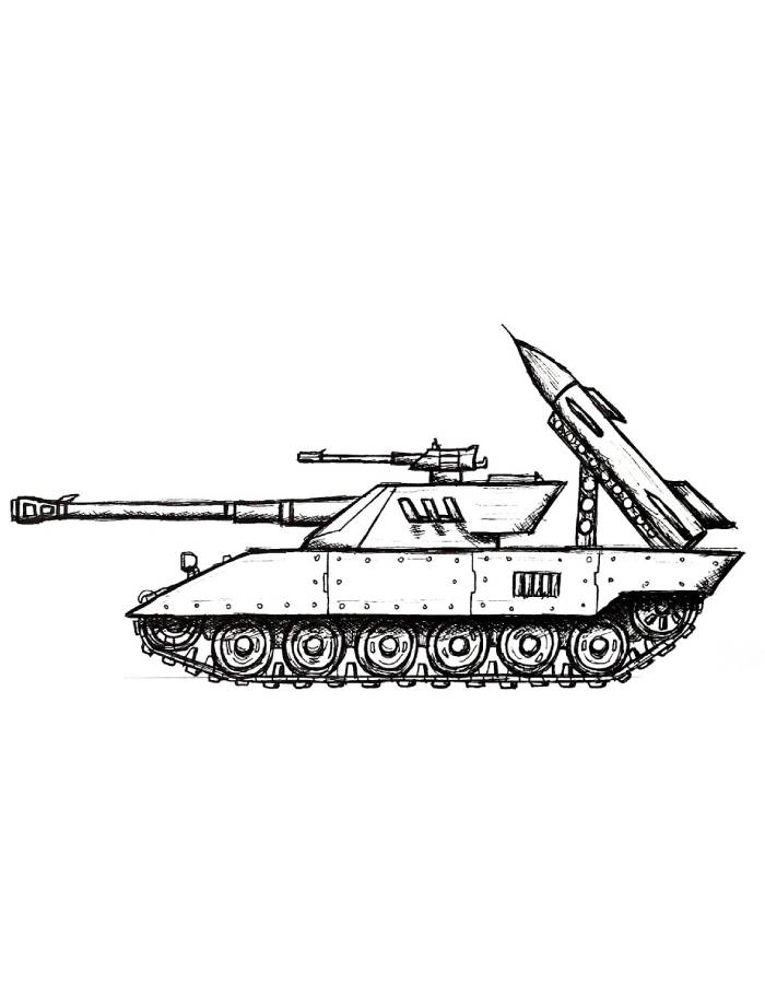 Tank Printable Outline