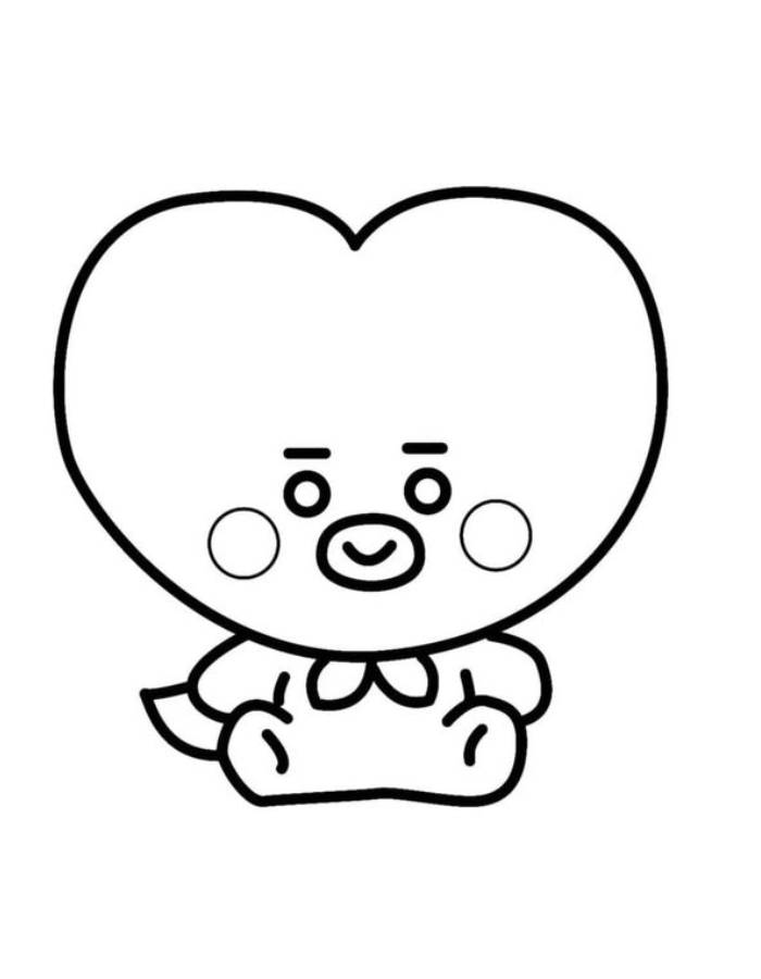 Tata From Bt21 Coloring Page