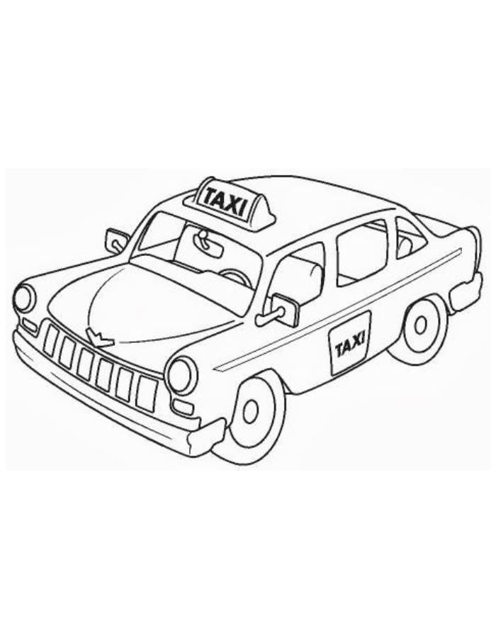 Taxi  coloring page