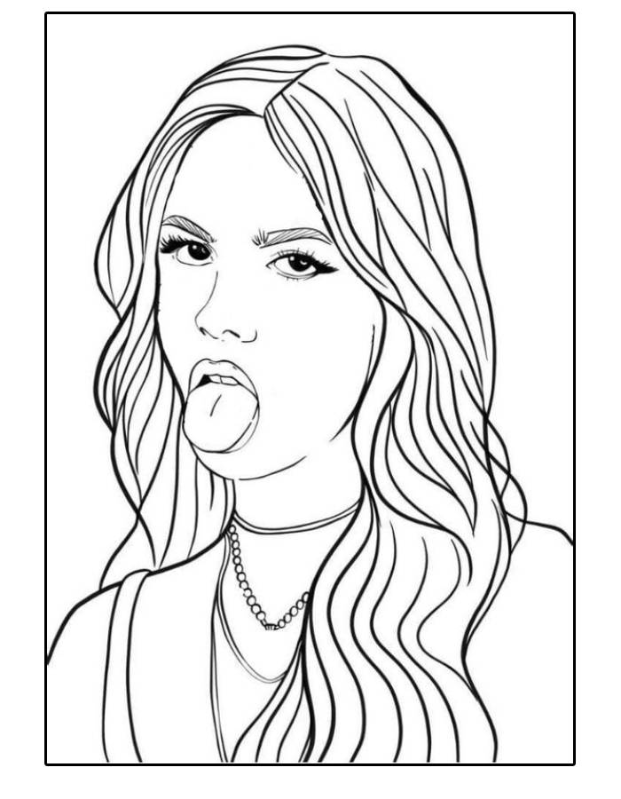 Taylor Swift Frame Coloring Page