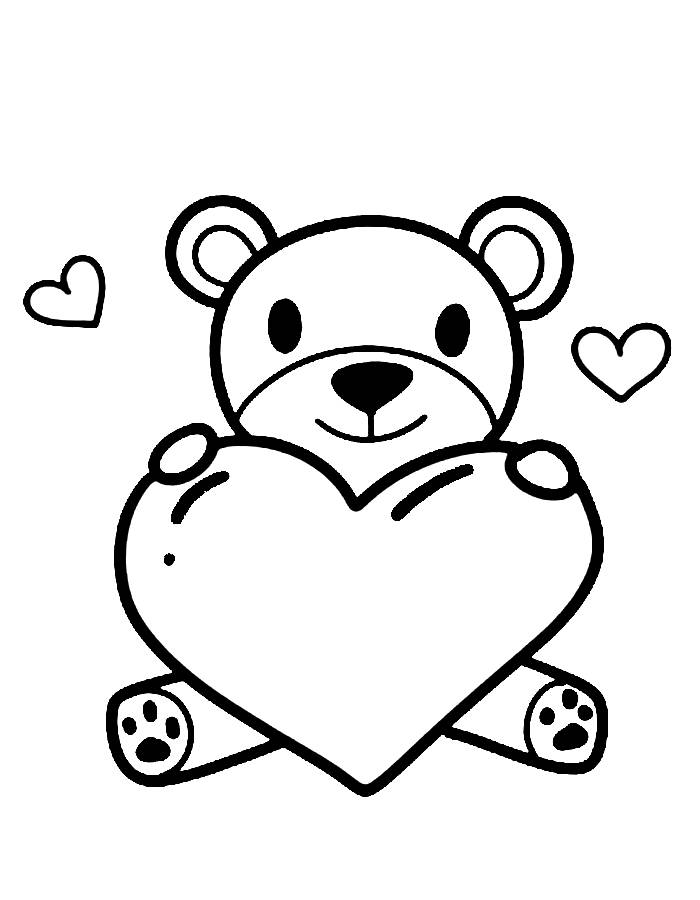 Teddy Bear For Valentines Easy Drawing