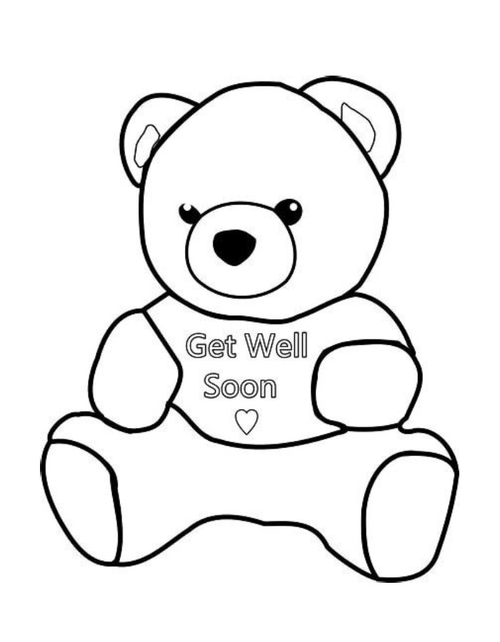 Teddy Bear Get Well Soon Printable