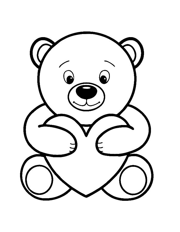 Teddy Bear Holding A Heart