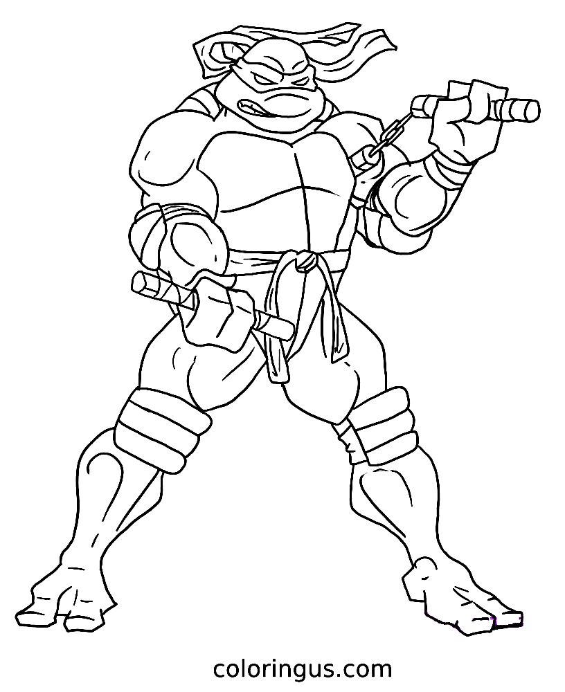 Teenage Mutant Ninja Turtles Coloring Page