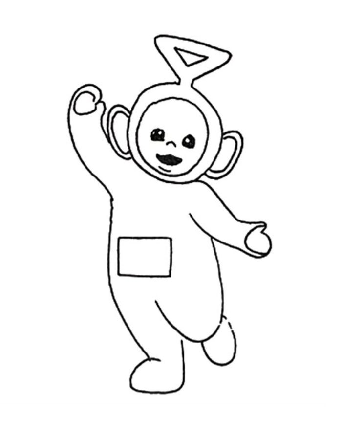 Teletubbies Tinky Winky Coloring Page