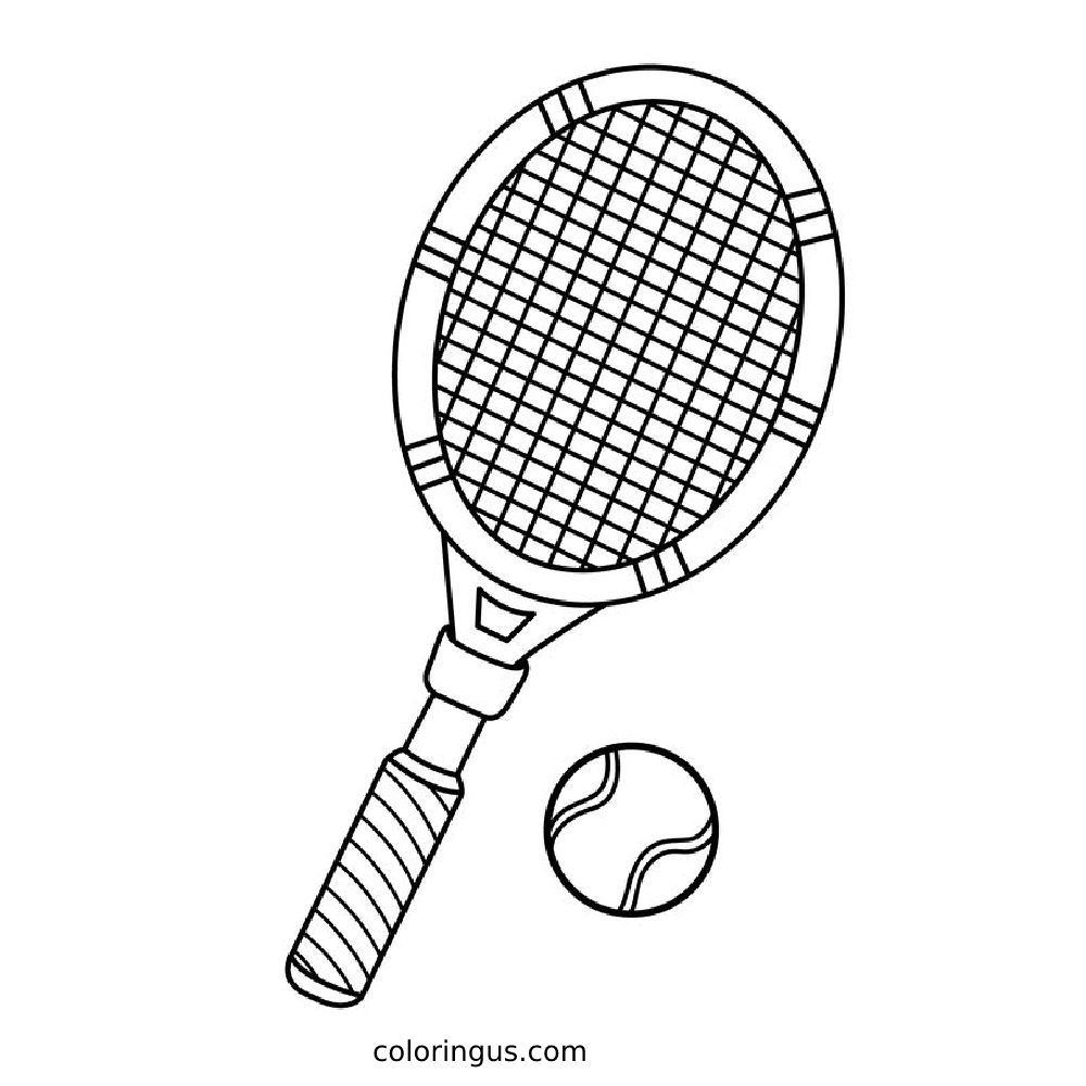 Tennis Coloring Page