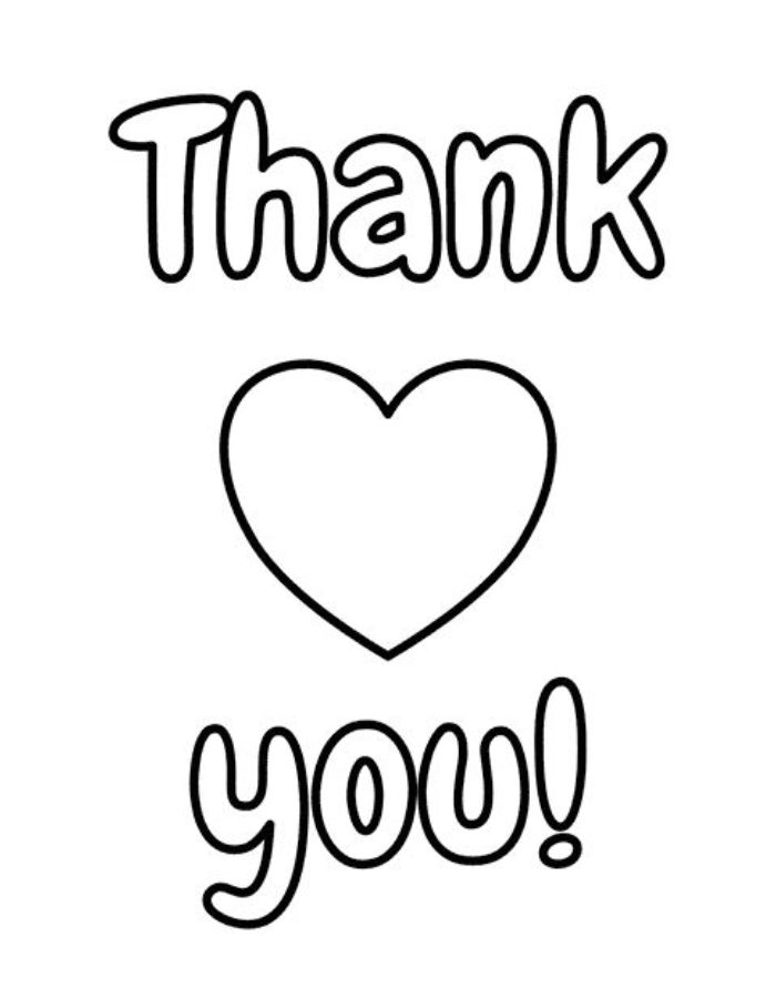 Thank You Color Sheet Coloring Page Free Printable PDF 