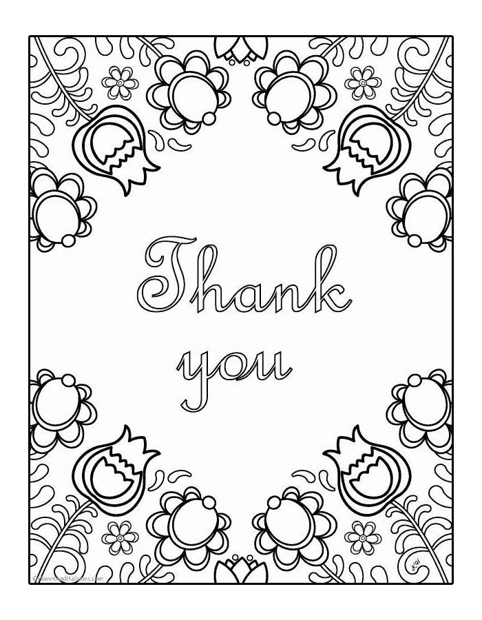 Thank You Frame Art Thank You Frame Art Coloring Page