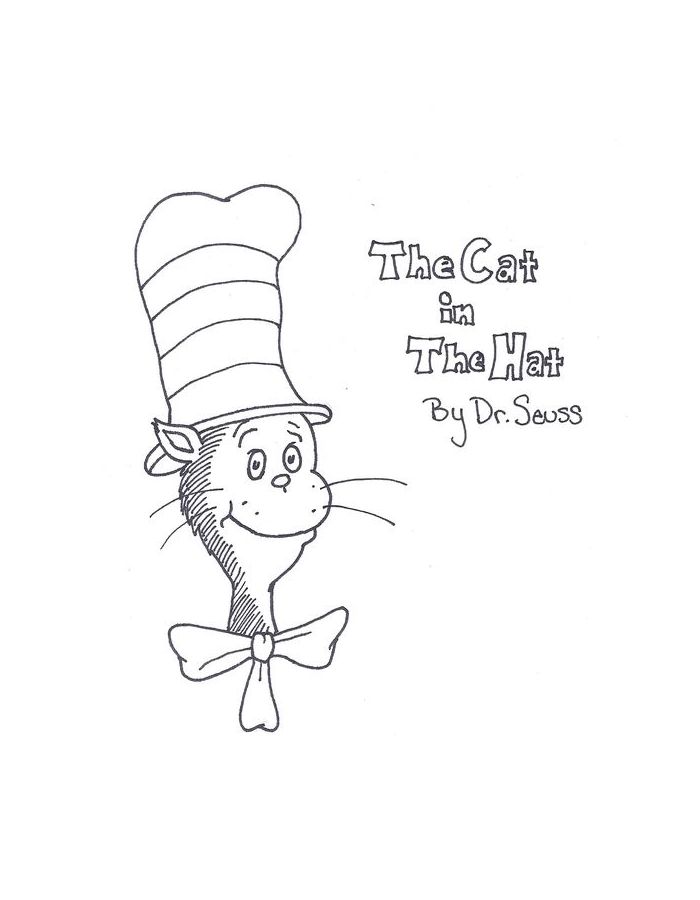 The Cat In The Hat Pictures To Print Coloring Page