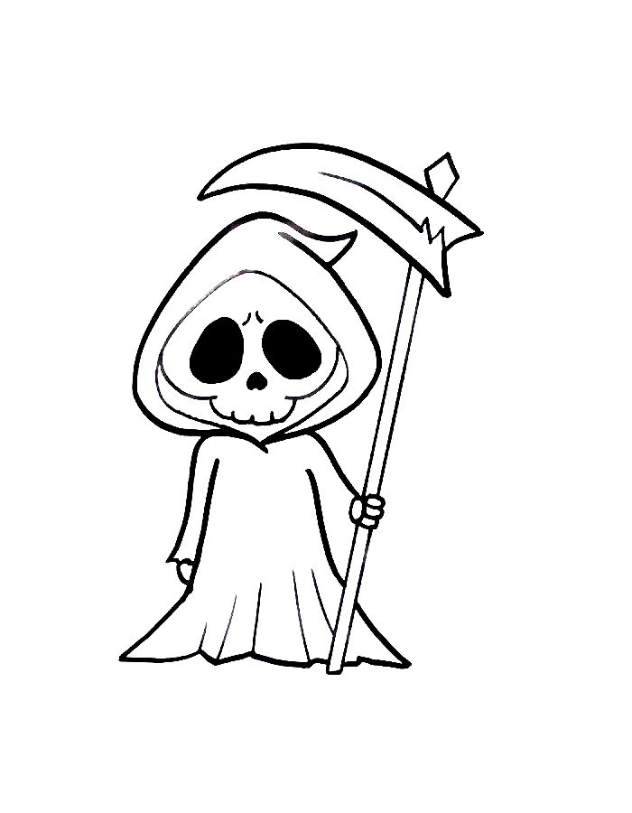 The Grim Reaper With His Scythe
