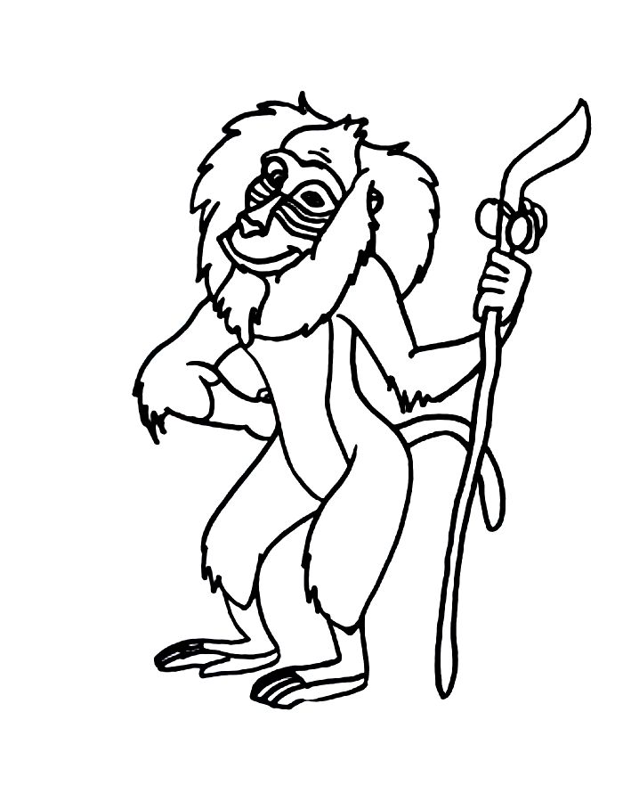 The Lion Guard Rafiki Coloring Page