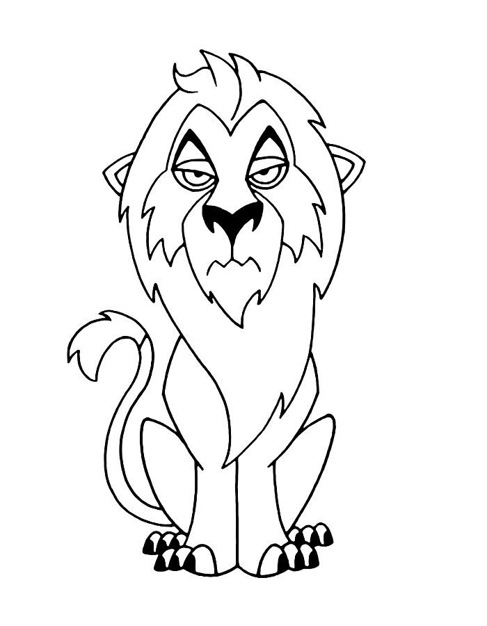 The Lion Guard Scar Coloring Page