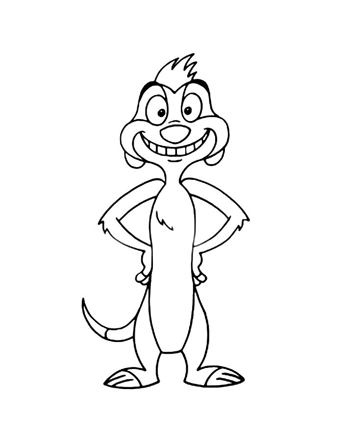 The Lion Guard Timon Coloring Page