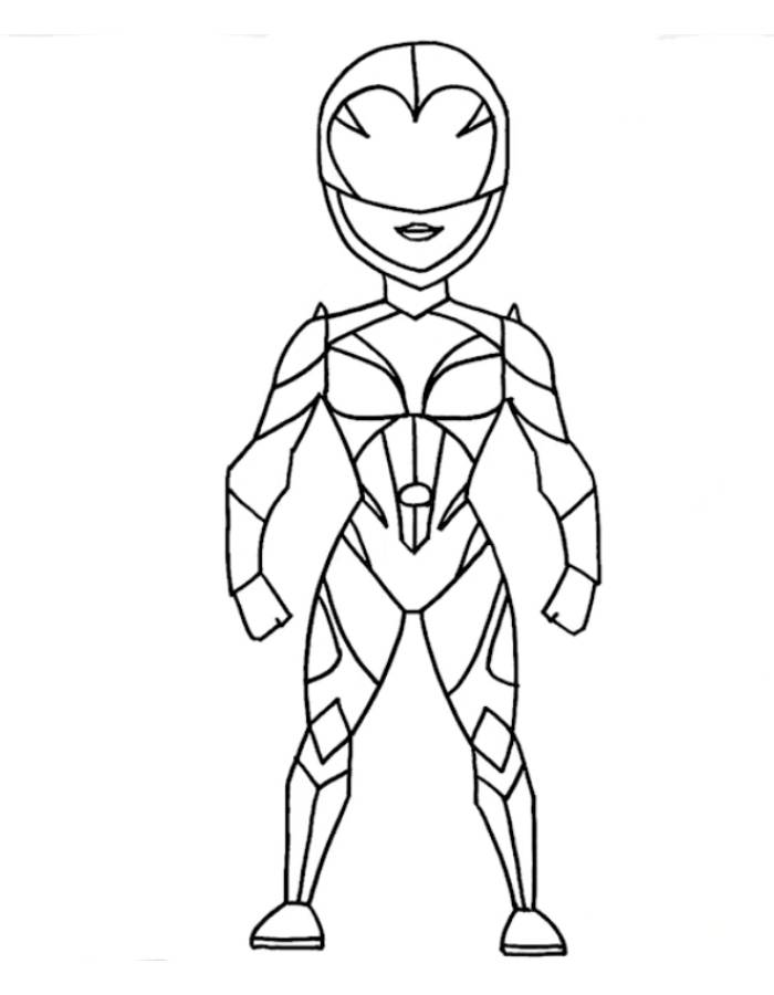 The Pink Power Ranger Coloring Page