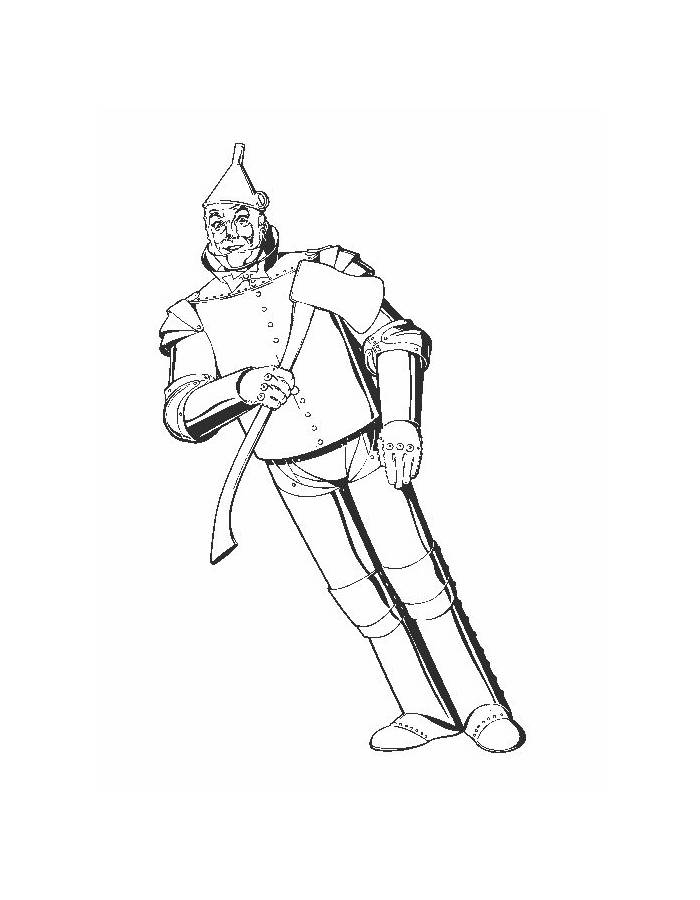The Tin Man Marches On Coloring Page