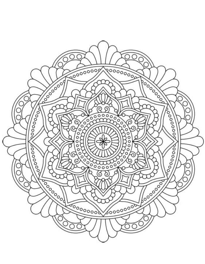 Therapeutic Mandala Pdf Coloring Page