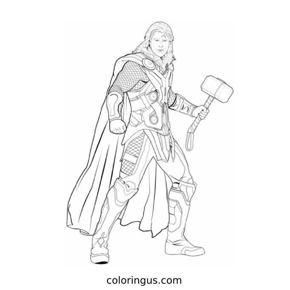 Thor Image Coloring Page