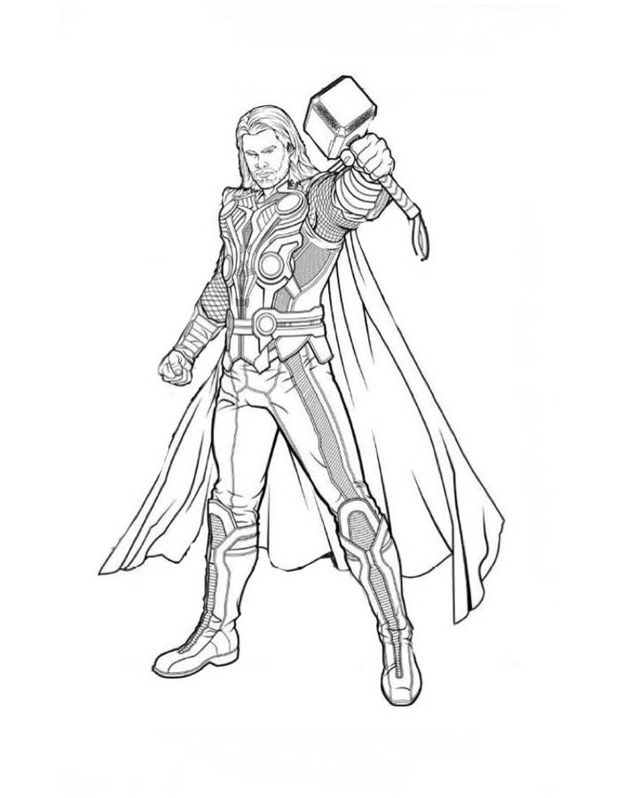 Thor For Adult Coloring Page