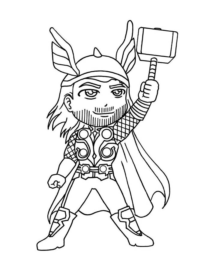 Thor Pdf Art Coloring Page