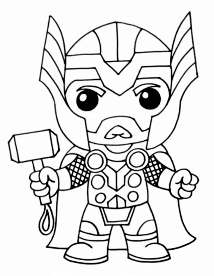 Thor The Avengers Coloring Page