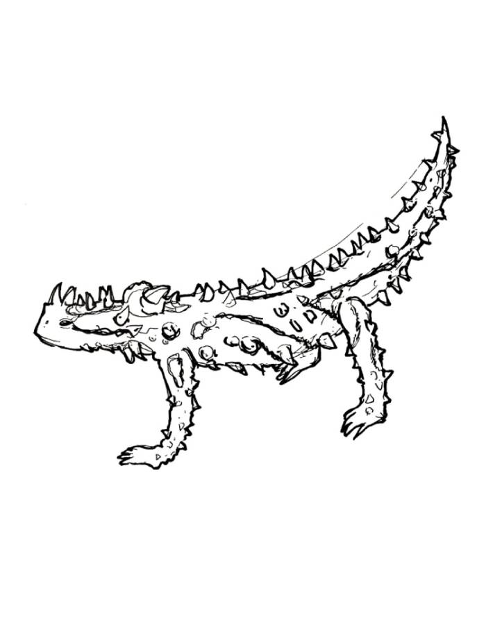 Thorny Devil Coloring Page