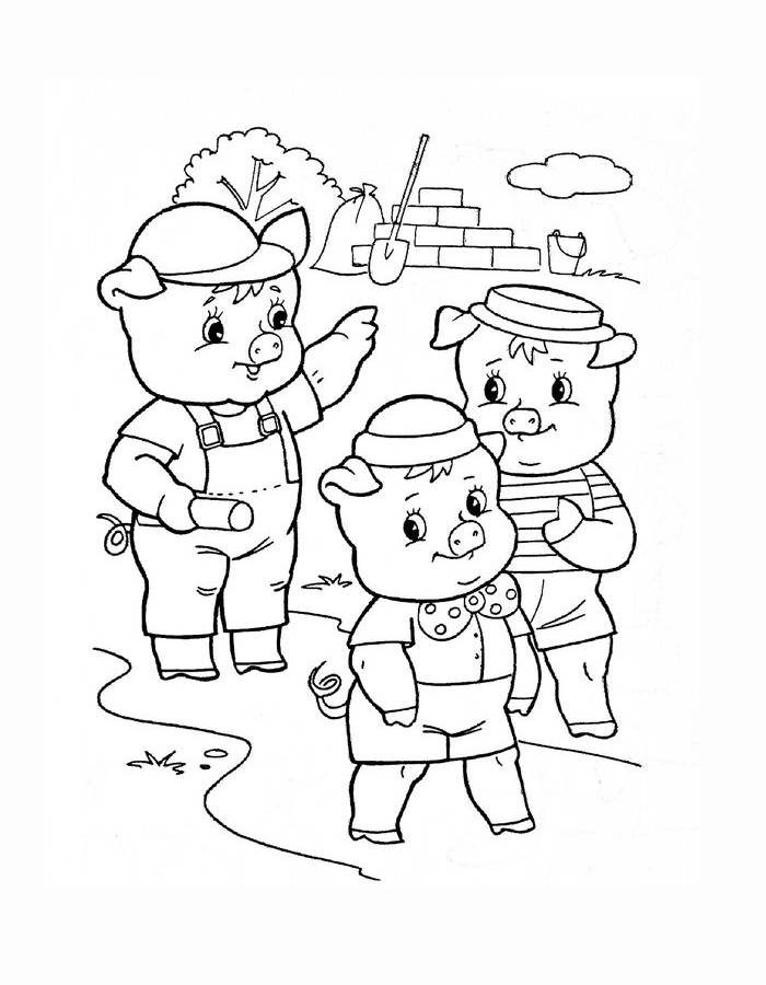 Three Little Pigs Coloring Pages (free Printable Pdf)