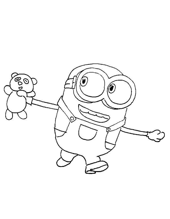 Tim The Minion Tim The Minion Coloring Page