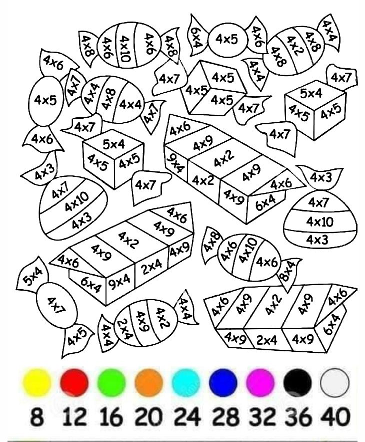 Times table sheets coloring page