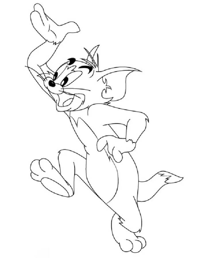 Tom Cat Coloring Page