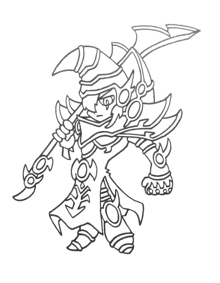 Toon Dark Paladin From Yugioh Coloring Page