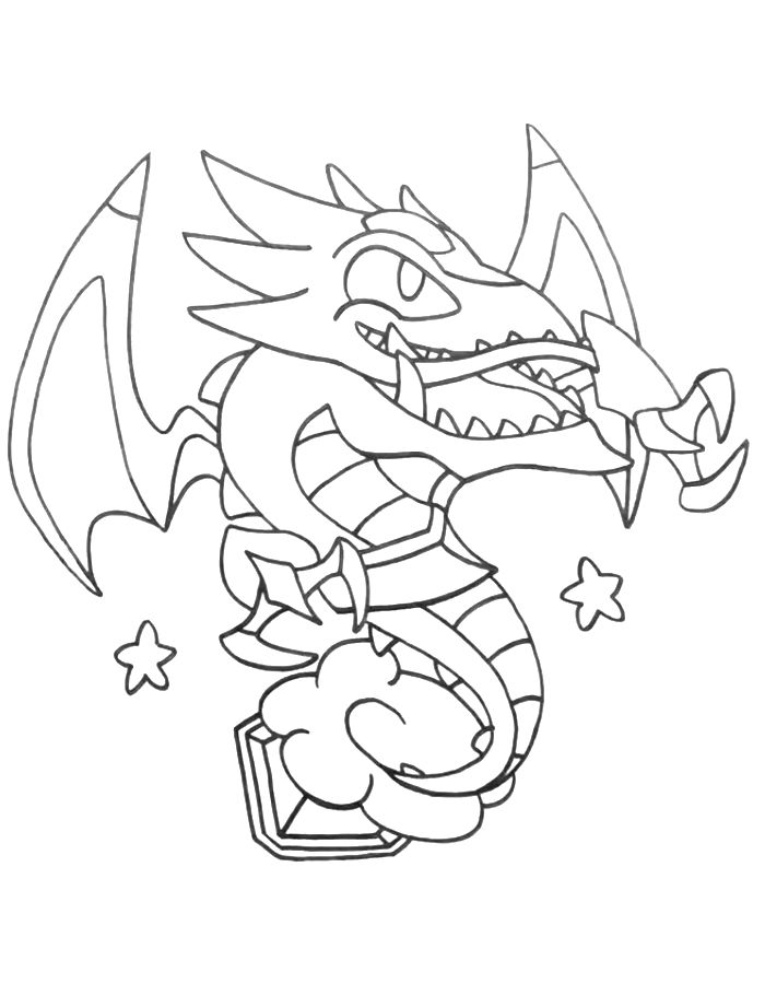 Toon Slifer The Sky Dragon From Yugioh Coloring Page