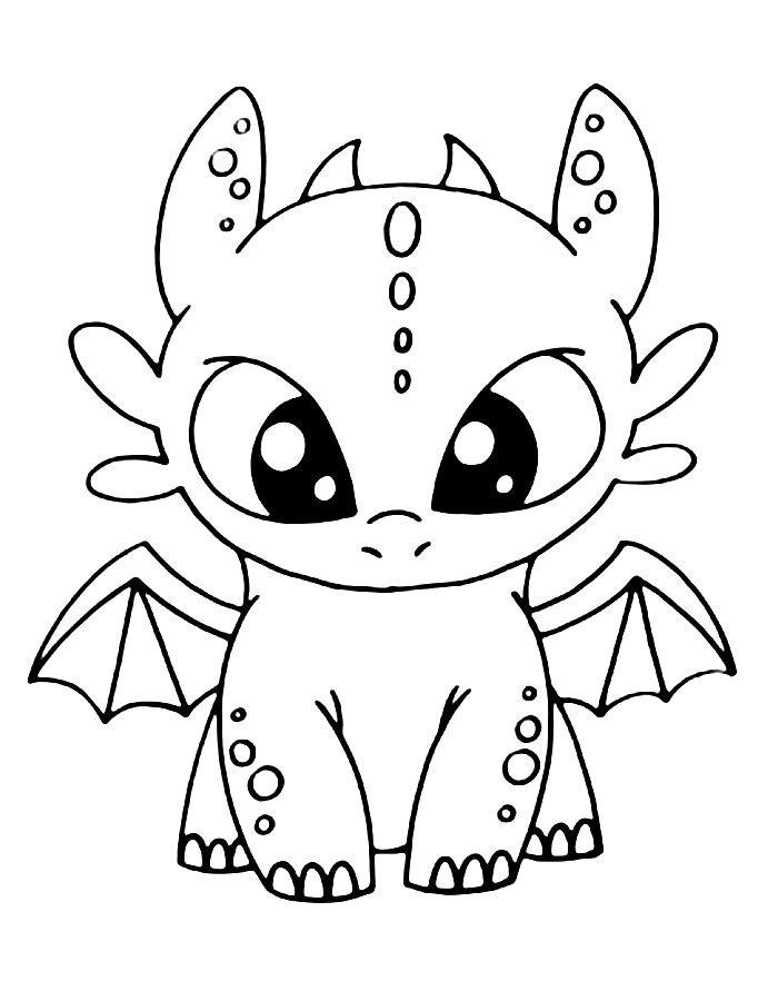 Toothless How To Train Your Dragon Coloring Page