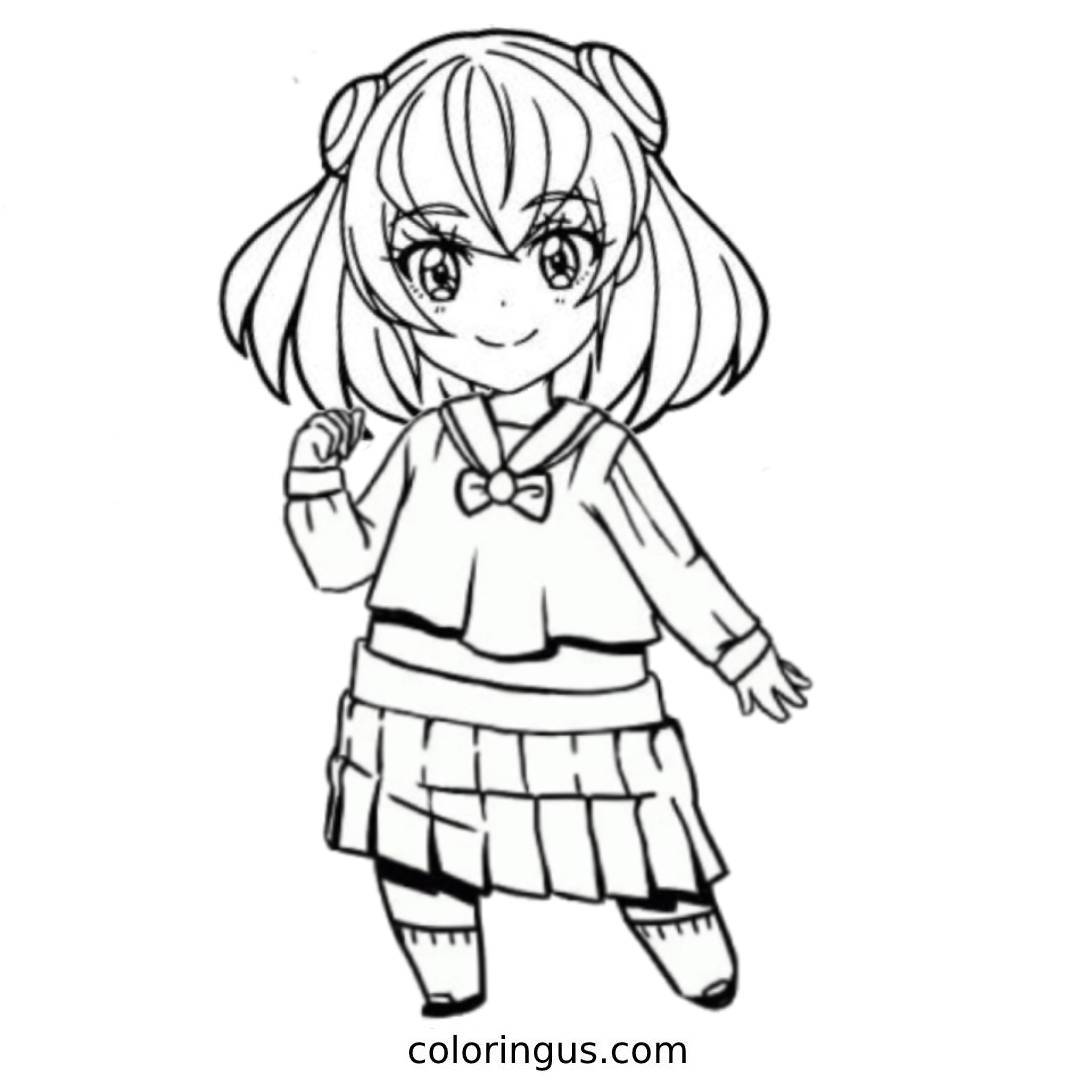 Top Anime Coloring Page