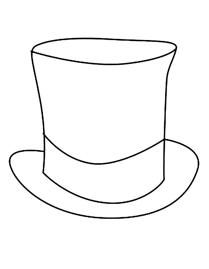 Top Hat Coloring Page